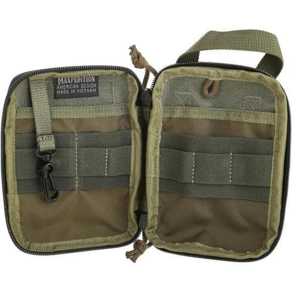 Mini Pocket Organizer Small Travel Pouch Bag with Zipper Compartments for Gear - Picture 3 of 7